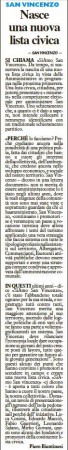 NASCE UNA NUOVA LISTA CIVICA